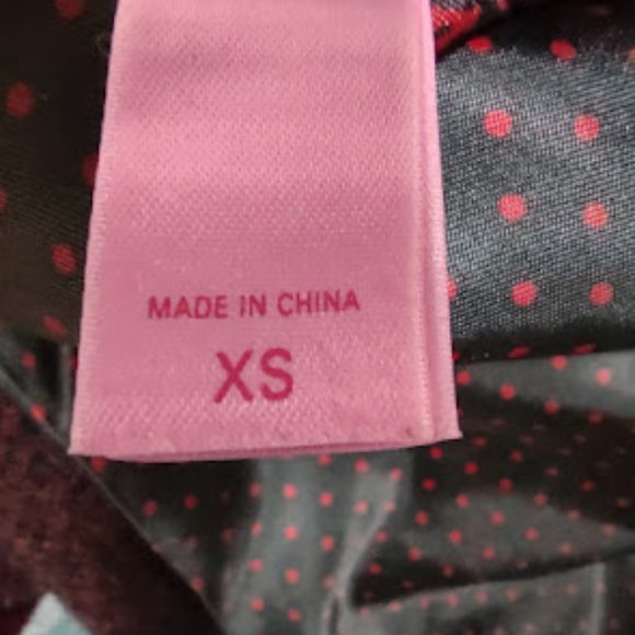 PINK BY VICTORIA SECRETS RED AND BLACK WOOL PLAID PEACOAT WOMAN'S SIZE XS - Picture 14 of 16